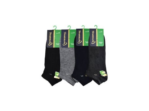 İntegral 6053 Dikişsiz Erkek Bambu Patik 12'li