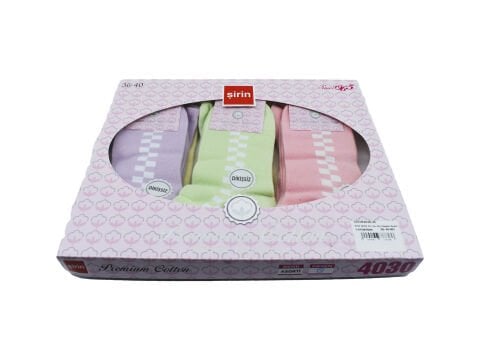 Şirin 4030-45 (36-40) Dikişsiz Bayan Penye Patik Çorap 12'li