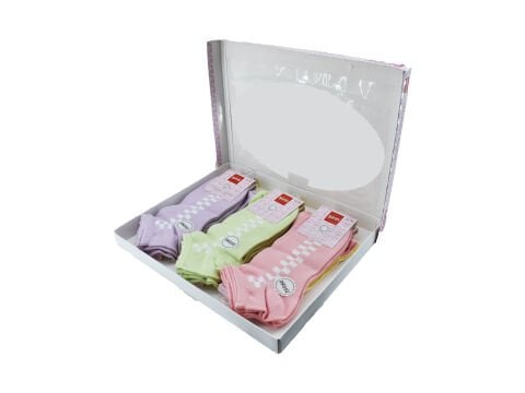 Şirin 4030-45 (36-40) Dikişsiz Bayan Penye Patik Çorap 12'li