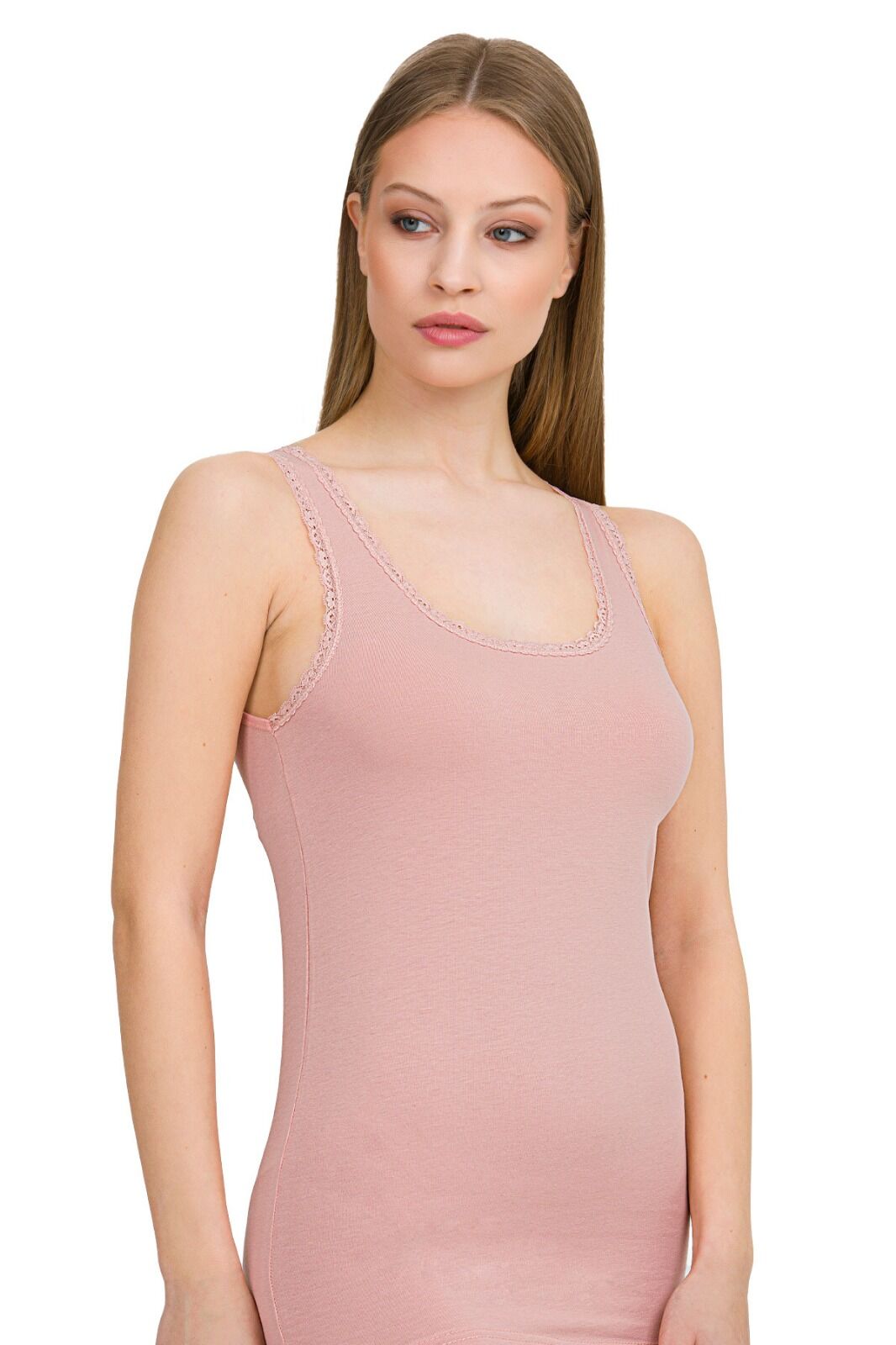 İlke 229 Askısı Dantel Bayan Kalın Askılı Atlet 6'lı