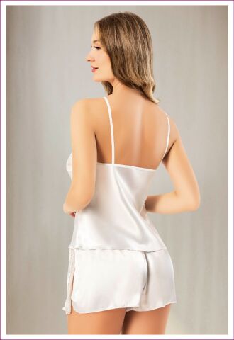 Miss Laris 3129 Bayan Saten Şortlu Takım