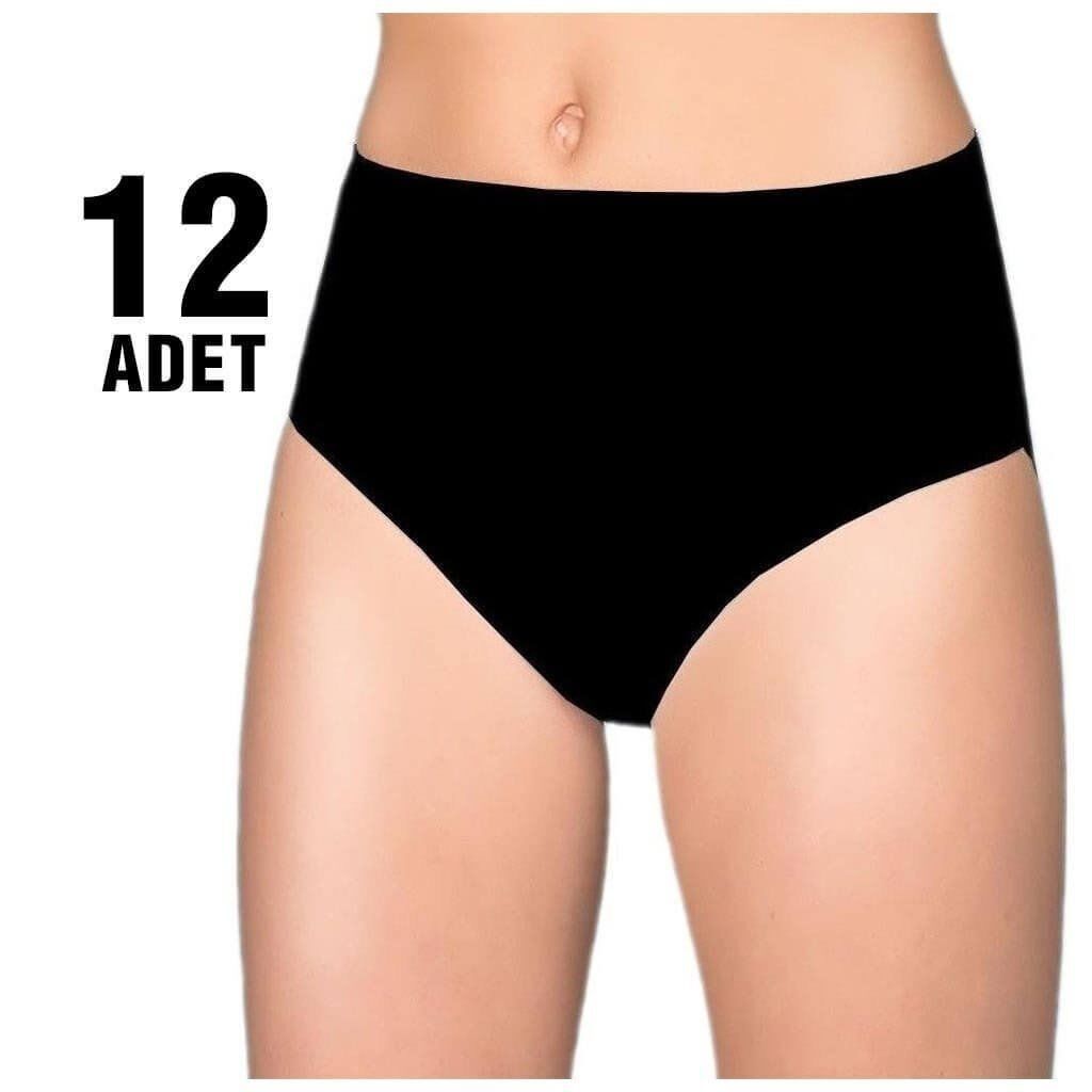 Tutku 0925 Renkli Bayan Likralı Bato Külot 12'li