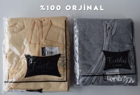 Tutku 0135 Renkli Ribana Bayan İp Askılı Atlet 6'lı