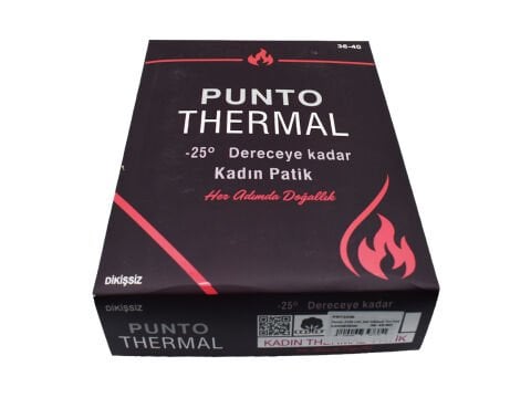 Punto 2326 (36-40) Dikişsiz Ter Emici Bayan Termal Patik 12'li