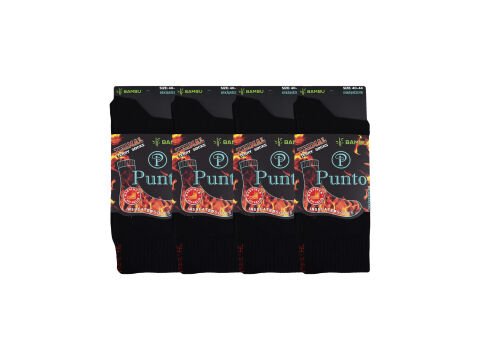 Punto 5487 (40-44) Dikişsiz Ter Emici Erkek Termal Çorap 12'li