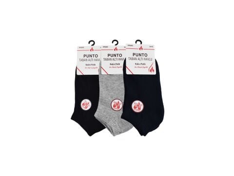 Punto 8758 (36-40) Dikişsiz Ter Emici Taban Altı Havlu Bayan Patik 12'li