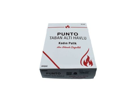 Punto 8758 (36-40) Dikişsiz Ter Emici Taban Altı Havlu Bayan Patik 12'li