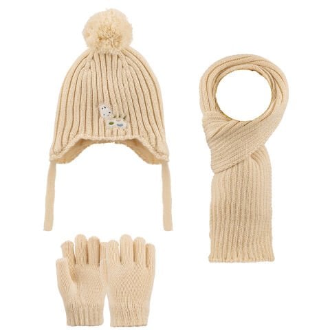Kitti P-K25160-05 (1-4) Yaş Erkek Çocuk Şapka Atkı Eldiven Takım 6'lı