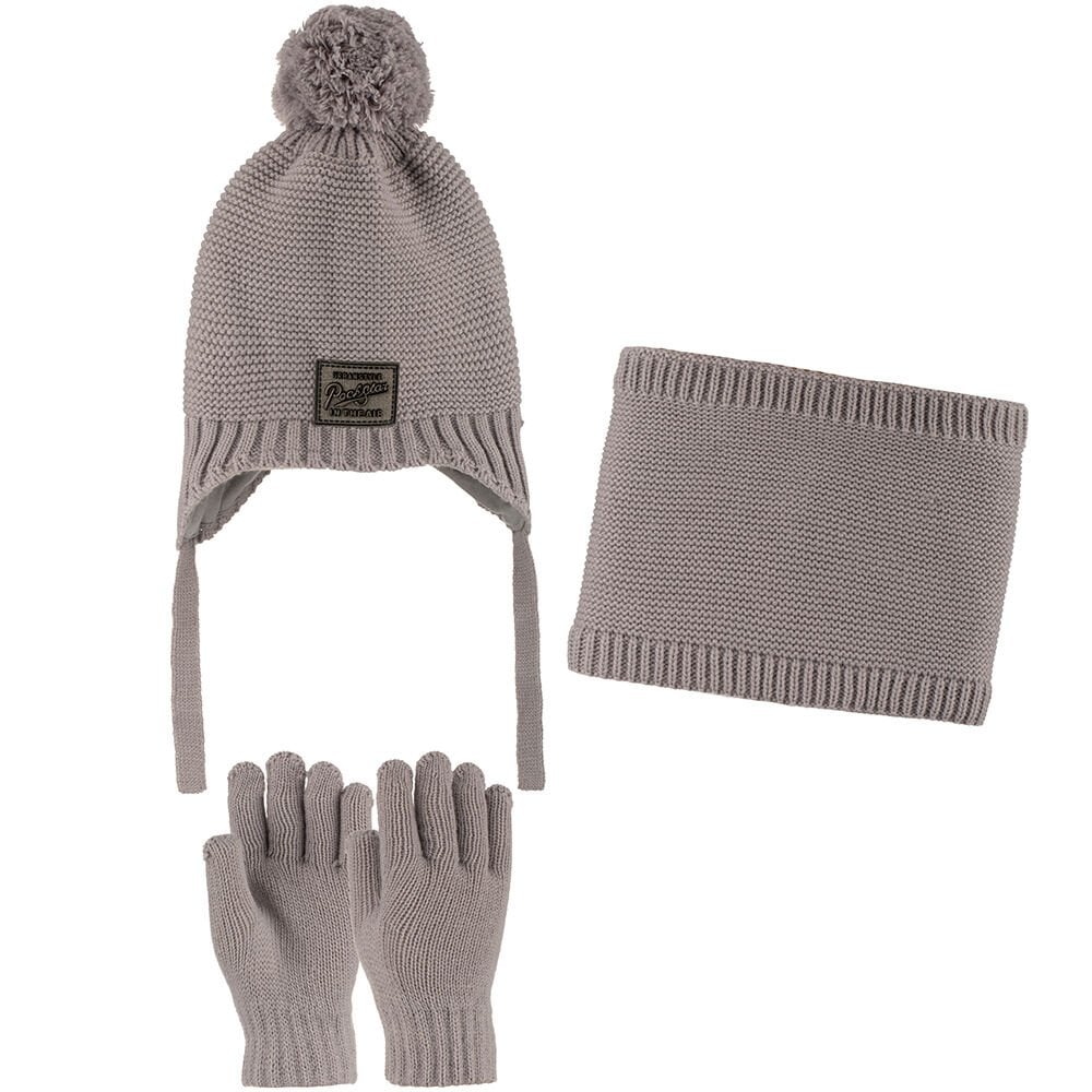 Kitti P-K25170-07 (4-8) Yaş Erkek Çocuk Şapka Atkı Eldiven Takım 6'lı