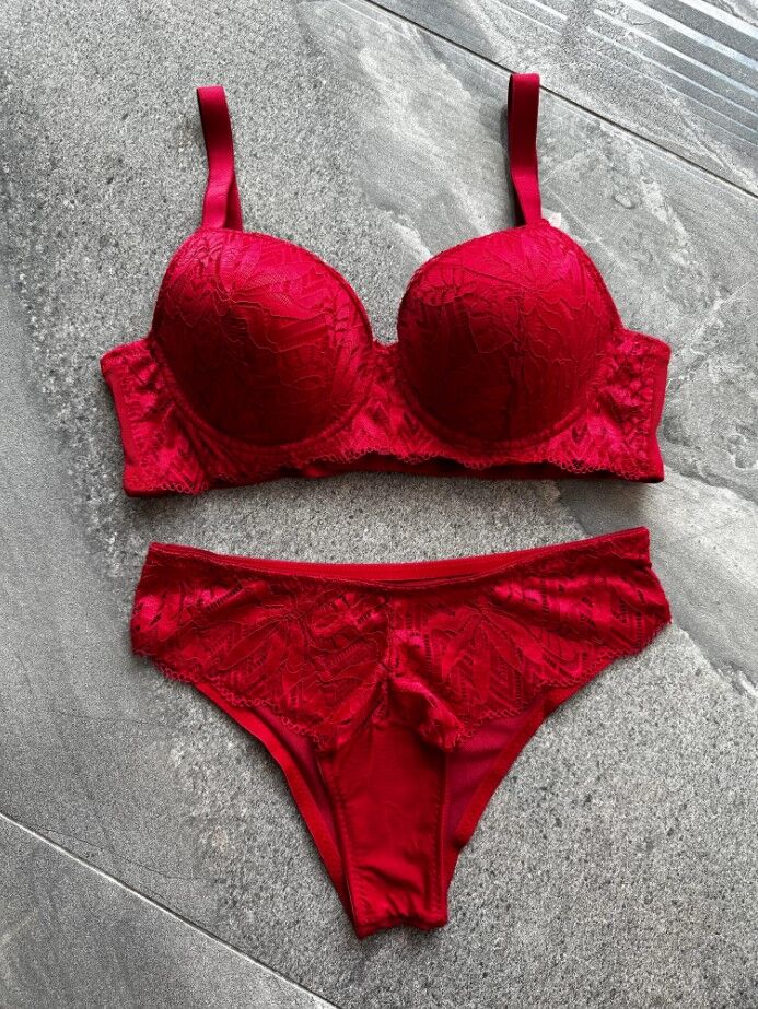 Cansoy 676 C Cup (85-90-95-100) Balenli Desteksiz Dantelli Sütyen Takım 6'lı