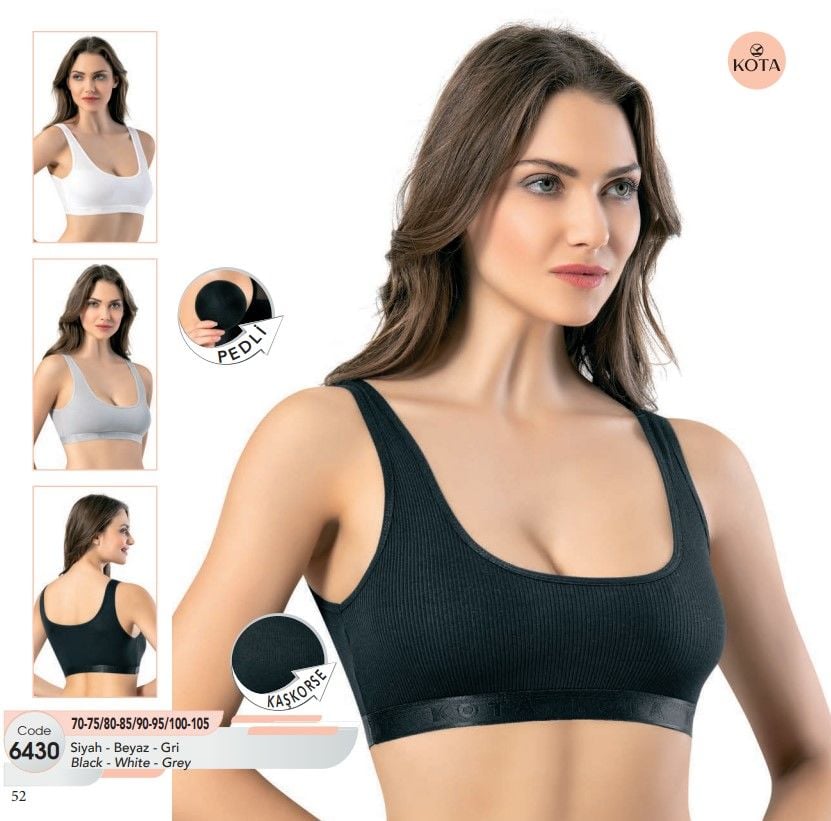 Kota 6430 Bayan Kaşkorse Geniş Askılı Pedli Bustiyer