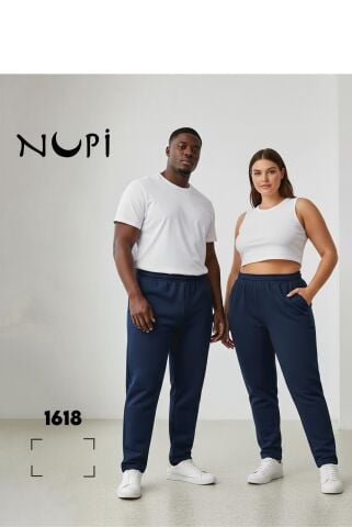 NUPİ 1618 (2XL-3XL-4XL) Düz Paça Ünisex Oys Modal Alt 6'lı