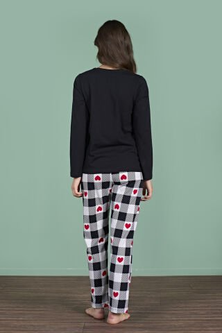 Pijadore 1959 (M-L-XL-XXL) Uzun Kollu Bayan Pijama Takım 4'lü