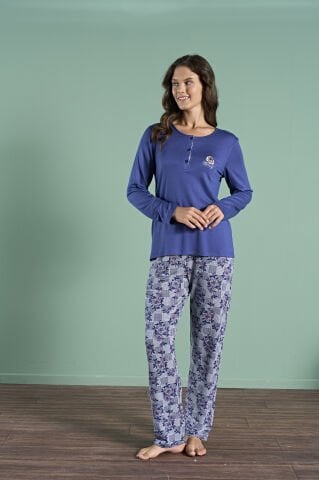 Pijadore 1998 (M-L-XL-XXL) Uzun Kollu Bayan Pijama Takım 4'lü