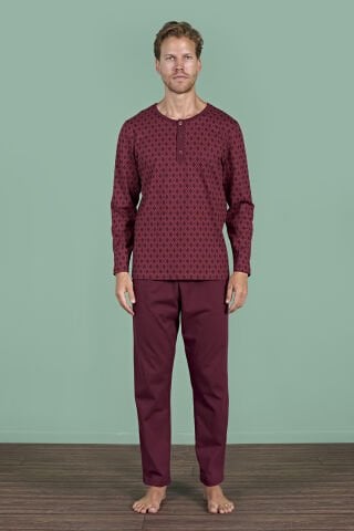 Pijadore 1968 (M-L-XL-XXL) Uzun Kollu Erkek Pijama Takım 4'lü