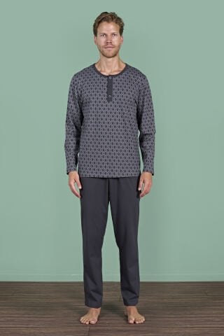 Pijadore 1968 (M-L-XL-XXL) Uzun Kollu Erkek Pijama Takım 4'lü