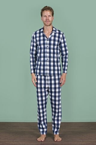 Pijadore 1962 (M-L-XL-XXL) Uzun Kollu Erkek Pijama Takım 4'lü