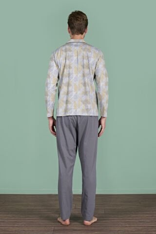 Pijadore 1956 (M-L-XL-XXL) Uzun Kollu Erkek Pijama Takım 4'lü