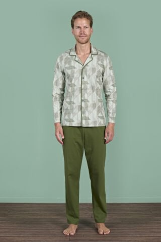 Pijadore 1956 (M-L-XL-XXL) Uzun Kollu Erkek Pijama Takım 4'lü
