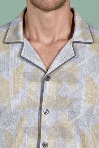 Pijadore 1956 (M-L-XL-XXL) Uzun Kollu Erkek Pijama Takım 4'lü