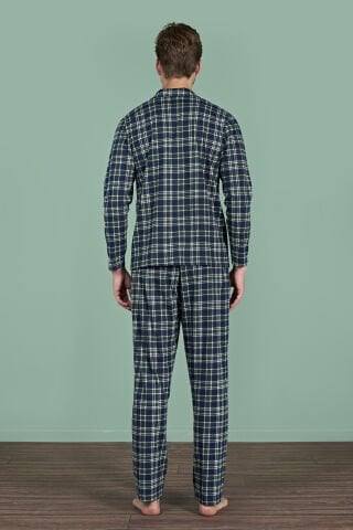 Pijadore 1954 (M-L-XL-XXL) Uzun Kollu Erkek Pijama Takım 4'lü