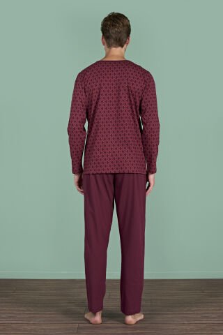 Pijadore 1968 (2XL-3XL-4XL-5XL) Battal Beden Uzun Kollu Erkek Pijama Takım 4'lü