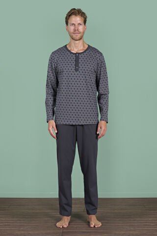 Pijadore 1968 (2XL-3XL-4XL-5XL) Battal Beden Uzun Kollu Erkek Pijama Takım 4'lü