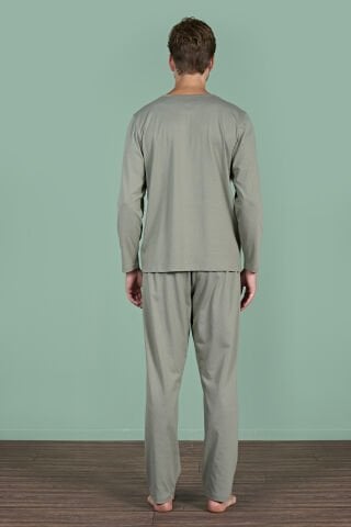 Pijadore 1964 (2XL-3XL-4XL-5XL) Battal Beden Uzun Kollu Erkek Pijama Takım 4'lü