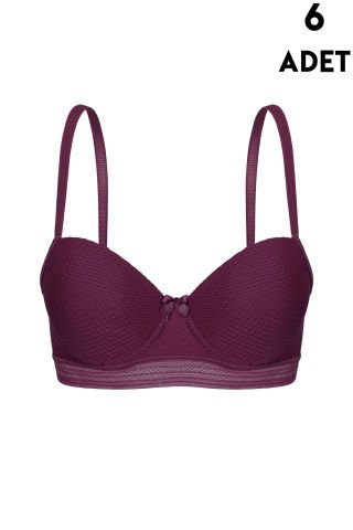 Aysemin 5162 B Cup (75-80-85-90) Balenli Destekli Bayan Sütyen 6'lı