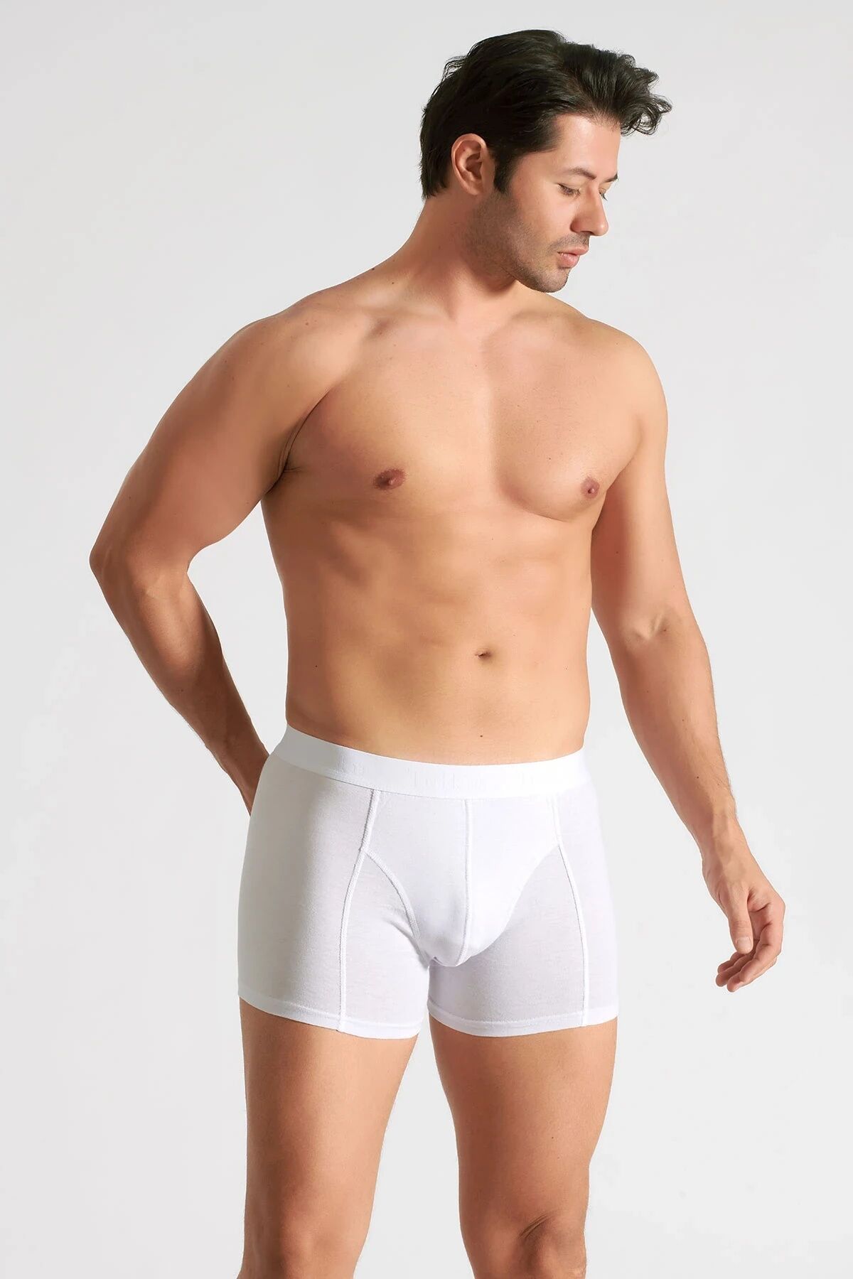 Tutku Erkek Likralı Boxer BEYAZ - M
