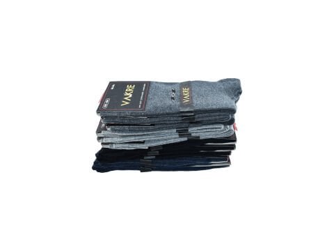 Vakre 9014-34 (41-44) Erkek Penye Likralı Çorap 12'li