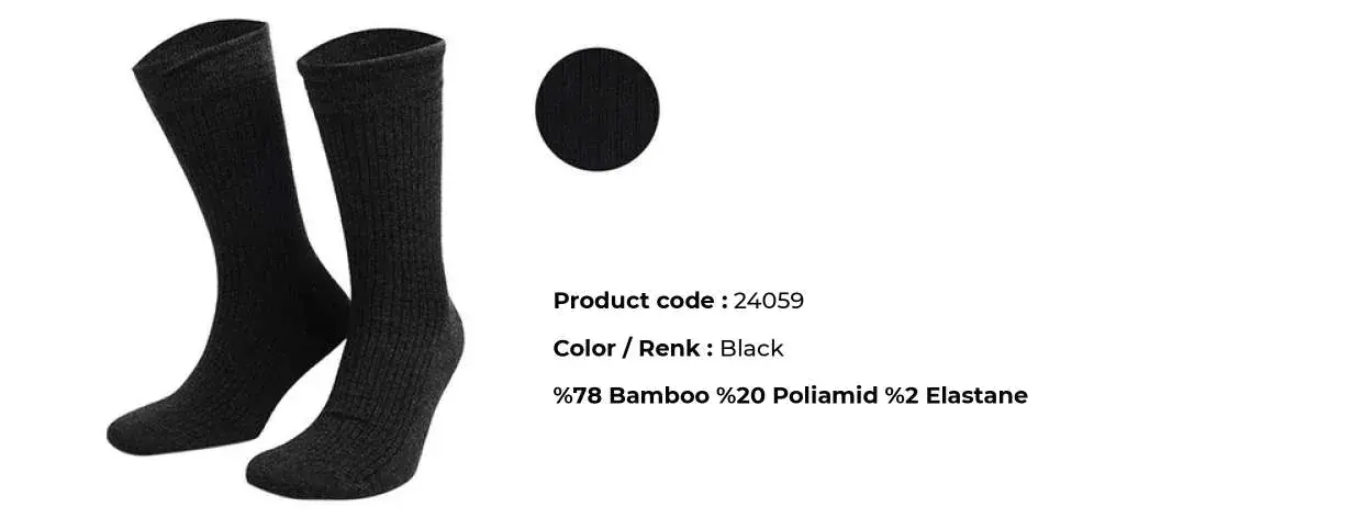 Aytuğ 24059 (41-45) Dikişsiz Erkek Bambu Soket Çorap 12'li