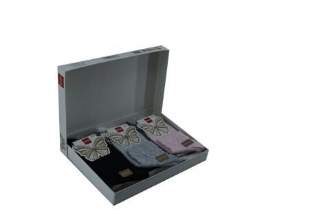 Şirin 4035-1 (36-40) Dikişsiz Bayan Yarım Konç Desenli Penye Patik Çorap 12'li