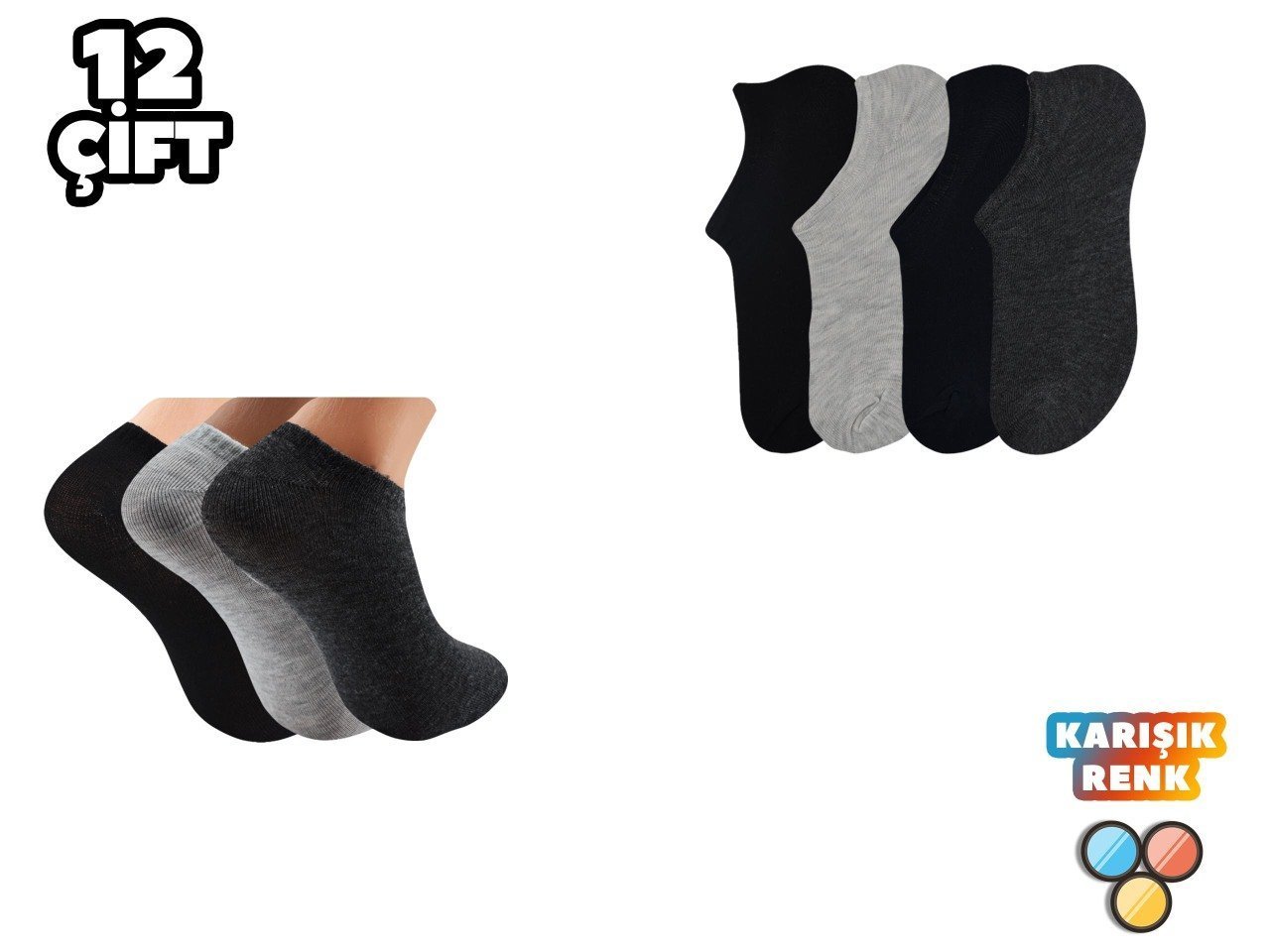 XGRİ POLO Penye Erkek Sneakers 12'li