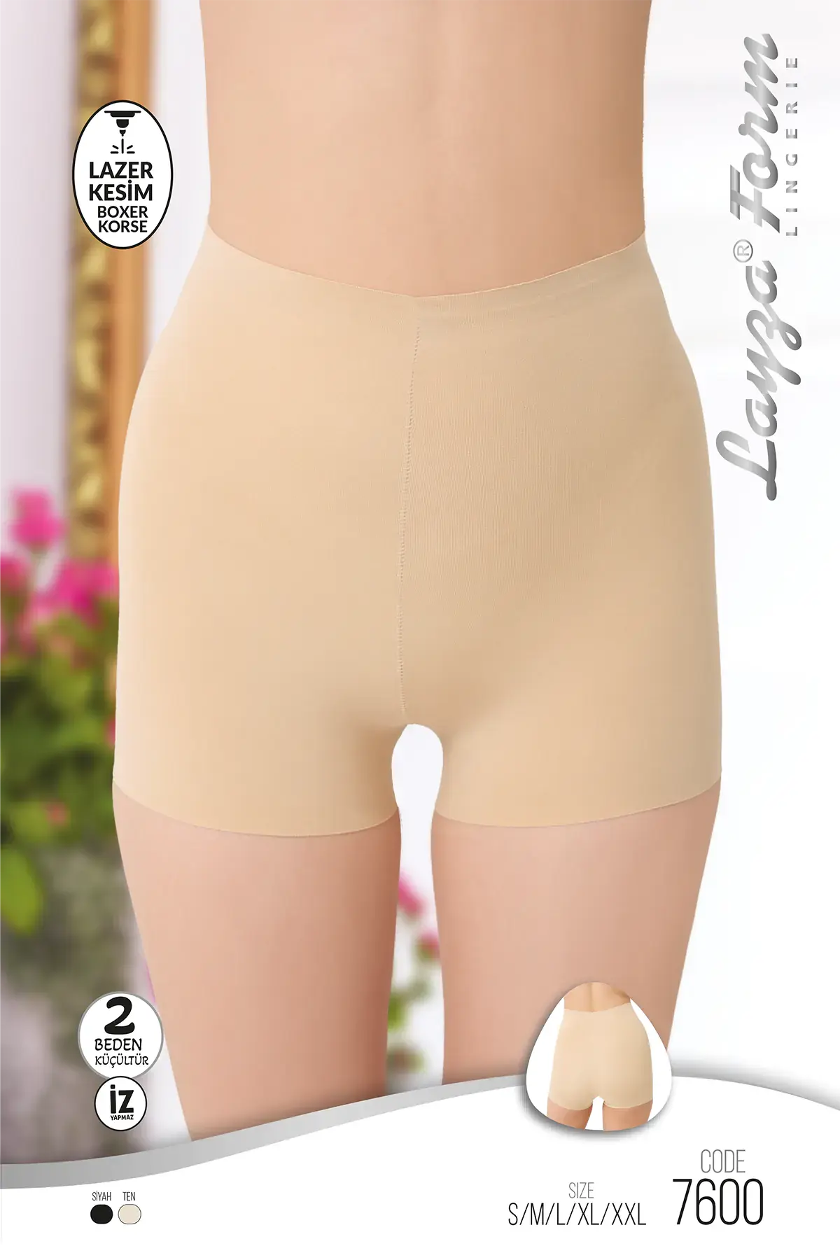 Liza 7600 Lazer Kesim Boxer Korse