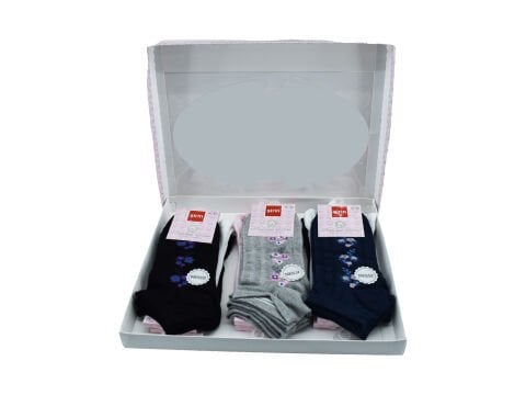 Şirin 4030-52 (36-40) Dikişsiz Bayan Penye Patik Çorap 12'li