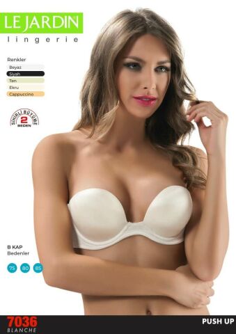 Le Jardin 7036 Emmalyn Straplez Sütyen Destekli 2 Beden Büyüten