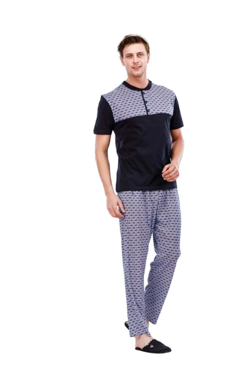 Güneş 5300 Kısa Kollu 3'lü Erkek Pijama Takımı