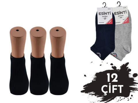Esinti 005 %100 Pamuk Spor Erkek Patik 12'li