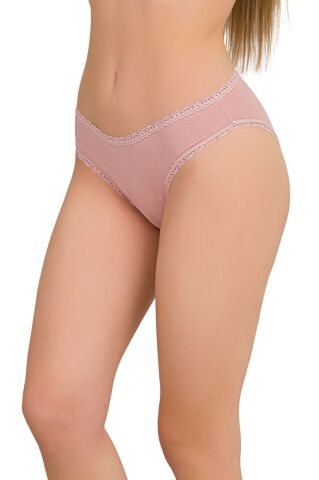 İlke 428 (S-M L-XL) Likralı Dantelli Bayan Bikini 12'li