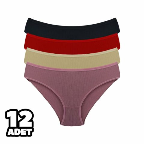Dondeza 259 Viskon Fitilli Raporlu Bayan Ara Beden Bikini 12'li