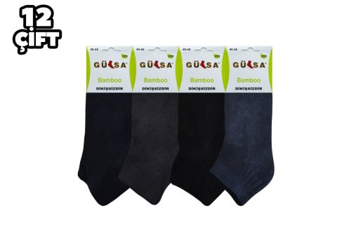 Gülsa Dikişsiz Erkek Bambu Patik 12'li