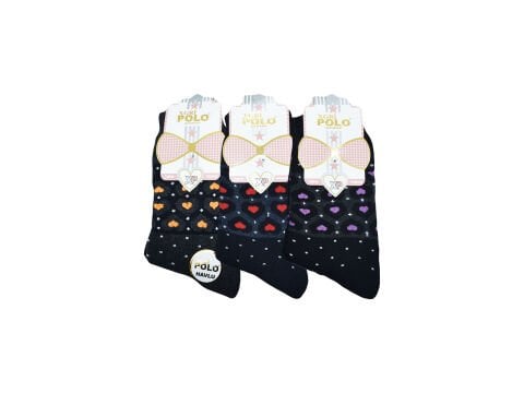 XGRİ POLO 36-01 Havlu Kışlık Bayan Soket Çorap 12'li