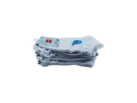 Şirin 7010-Beyaz Ter Emici Erkek Penye Patik 12'li