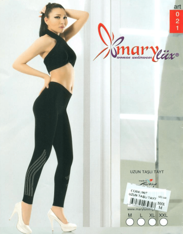 Mary Lüx Bayan Uzun Taşlı Tayt