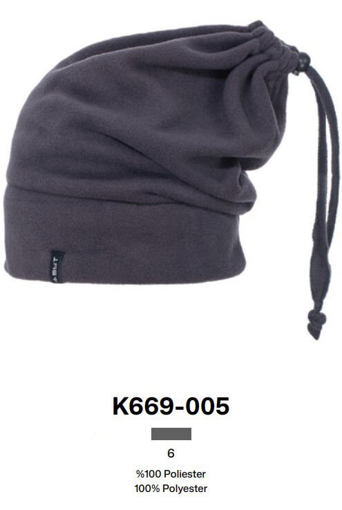 Suyutti 669-001 Gri İpli Stoperli Erkek Polar Bere 6'lı