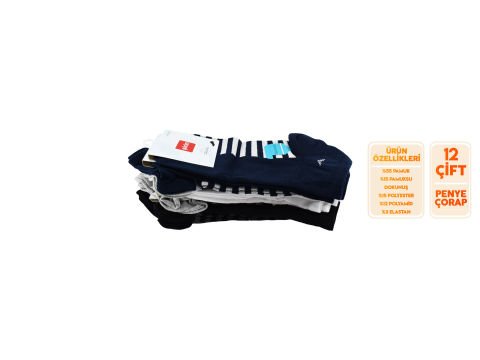 Şirin 7010-17 Ter Emici Erkek Penye Patik 12'li