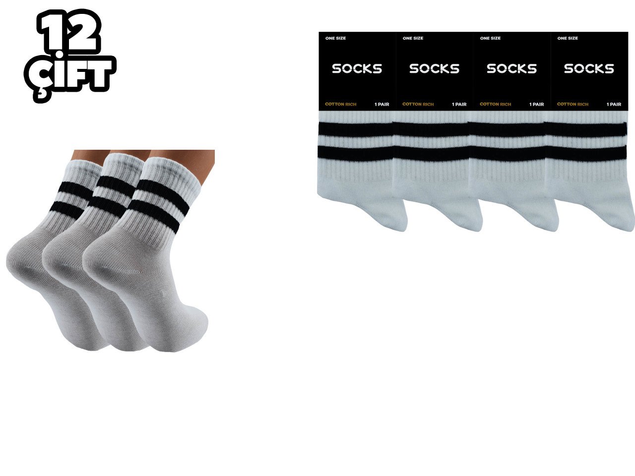 Esinti 14-6 Bayan Kolej Çorap 12'li