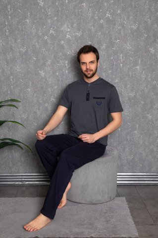 Tekten 9350 Penye Kısa Kollu Erkek Pijama Takımı