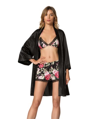 Moongirl 005 Bayan Saten 3'lü Takım